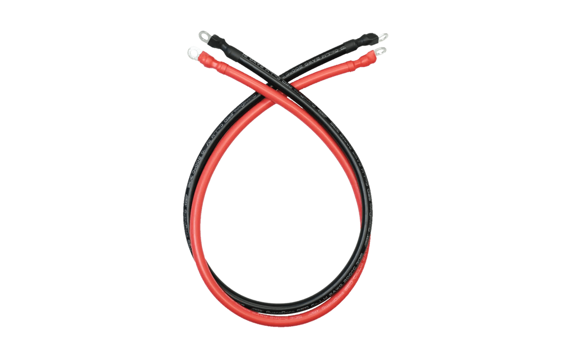 4AWG (Black and Red) 21 inches Ring to Ring Terminal Cable - King of Generators