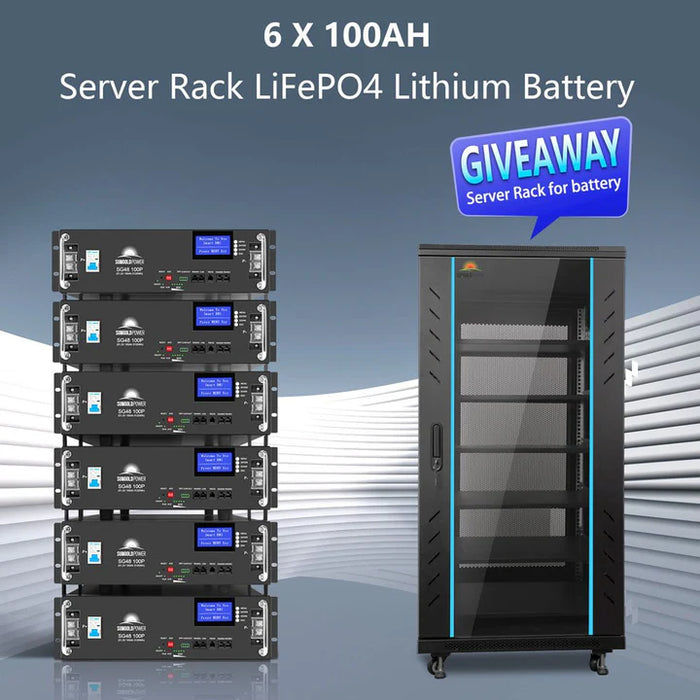 Sungold Power - Off-Grid Solar Kit 15000W 48VDC 120V/240V - LifePo4 30.72KWH Lithium Battery 20 X 415 Watts Solar Panels - King of Generators