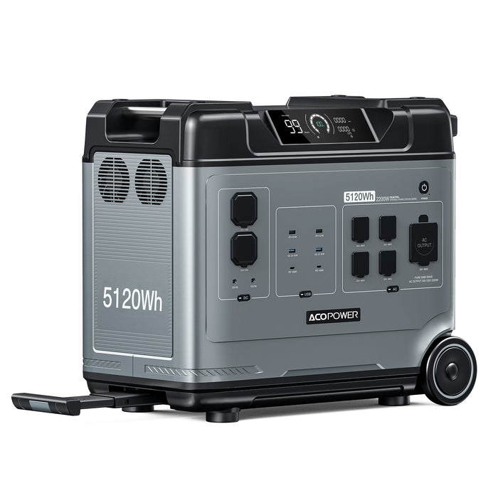 ACOPOWER P5000 Portable Power Station 5120Wh/2200W - King of Generators