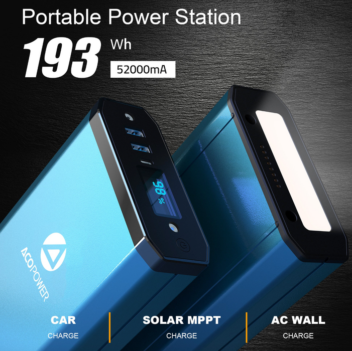 ACOPower 193Wh Portable Power Station - King of Generators