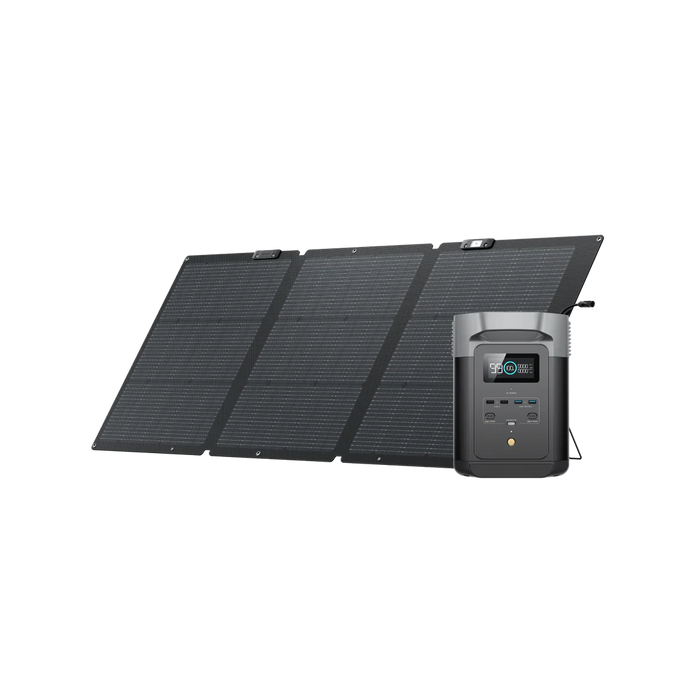 EcoFlow DELTA 2 + 160W Portable Solar Panel - King of Generators