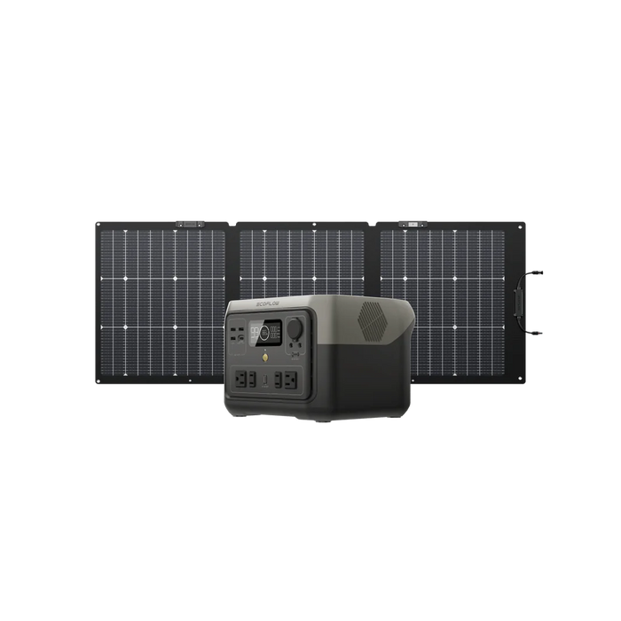 EcoFlow RIVER 2 Max Solar Generator + 160W Solar Panel (PV160W) - King of Generators