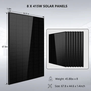 Sungold Power - Off-Grid Solar Kit 6500W 48VDC 120/240VAC LifePo4 10.24KWH Lithium Battery