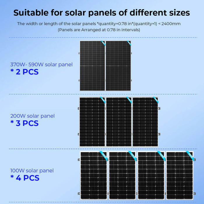 Sungold Power - Heavy-Duty Adjustable Solar Panel Mounting Rack - King of Generators