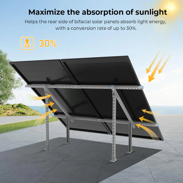 Sungold Power - Heavy-Duty Adjustable Solar Panel Mounting Rack - King of Generators