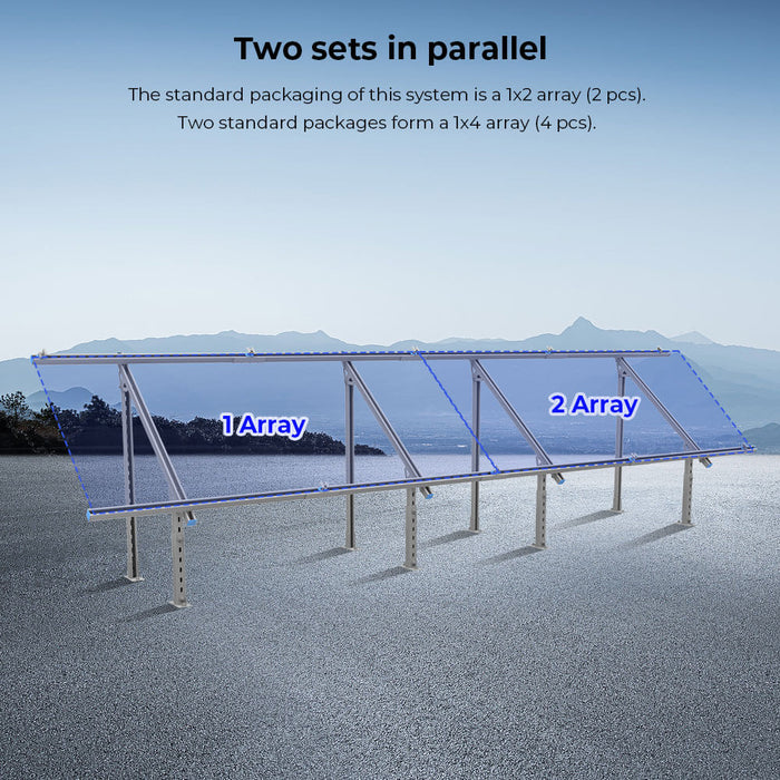 Sungold Power - Heavy-Duty Adjustable Solar Panel Mounting Rack - King of Generators