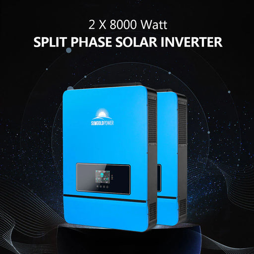 SunGold Power 16kW Off-Grid Solar Kit – 120/240V Split-Phase, 25.6kWh LiFePO₄ Battery, 32×415W Panels - King of Generators