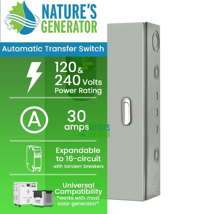 Nature's Generator - 30 Amp Transfer Switch - King of Generators