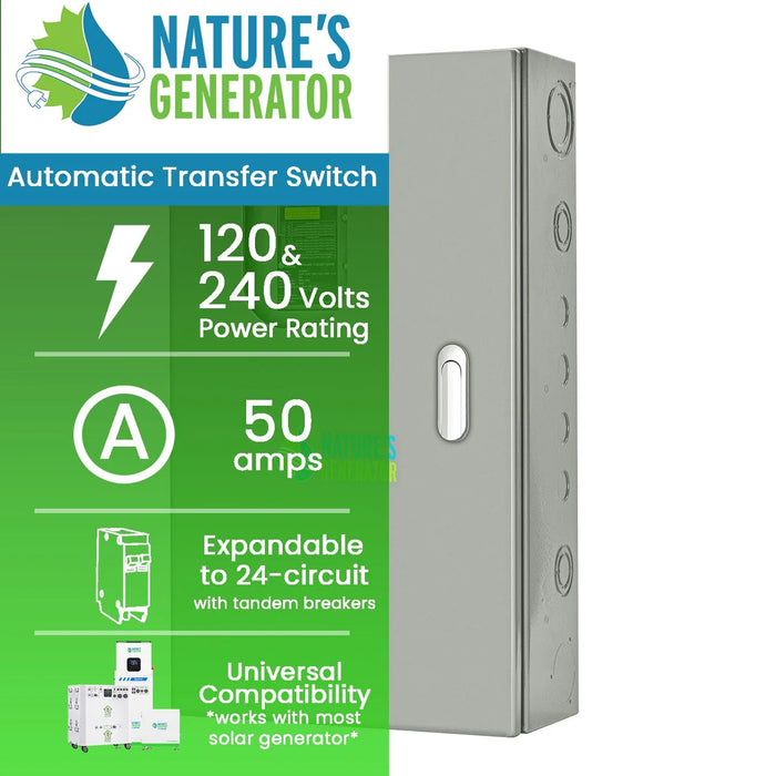 Nature's Generator - 50 Amp Automatic Transfer Switch - King of Generators