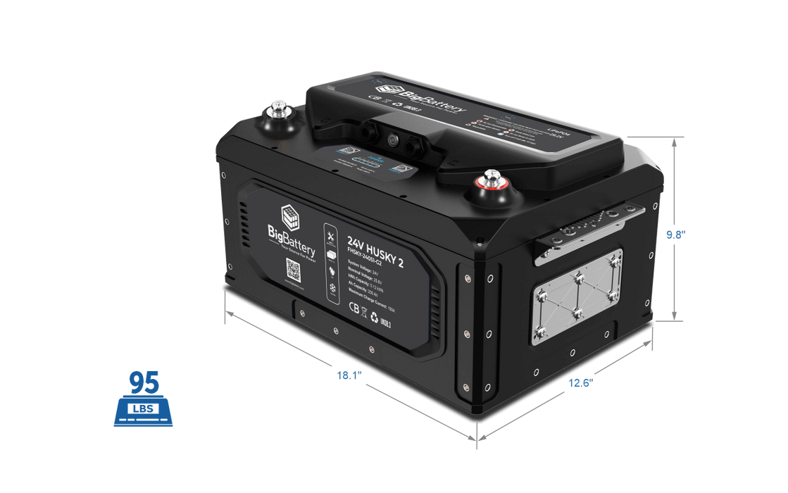 24V HUSKY 2 – LiFePO4 – 200Ah – 5.12kWh - King of Generators