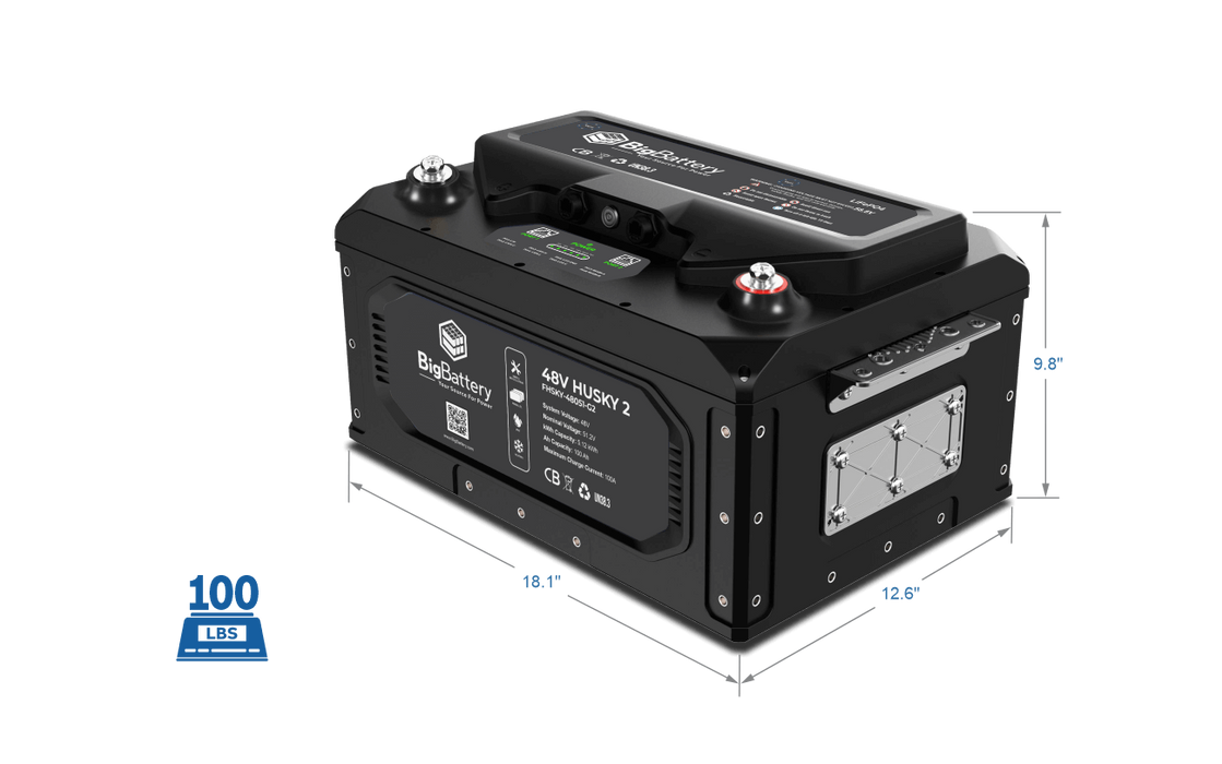 48V HUSKY 2 – LiFePO4 – 100Ah – 5.12kWh - King of Generators