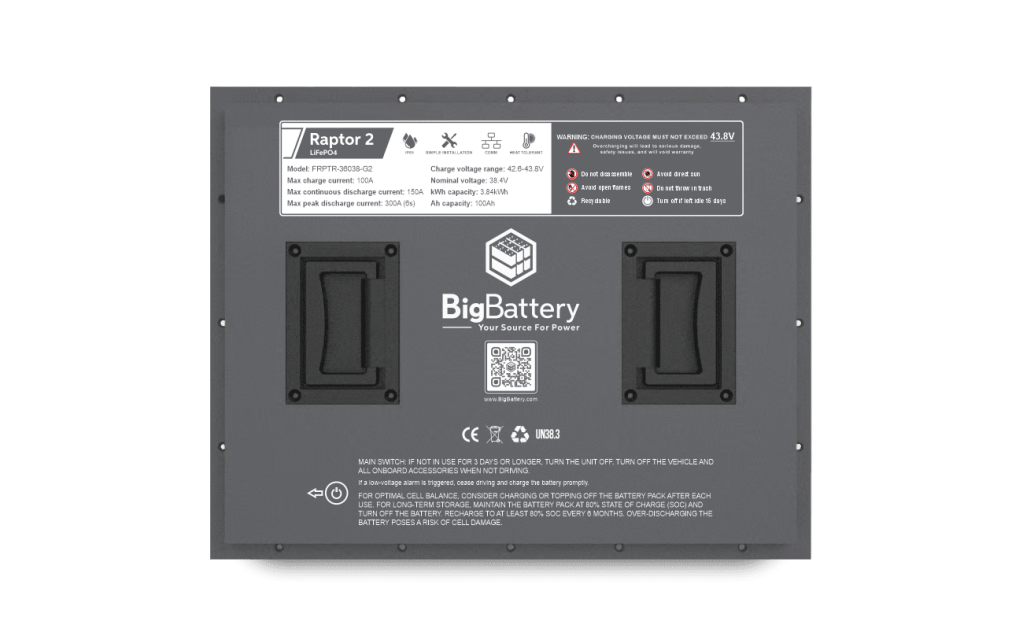 36V RAPTOR 2 – 3.84kWh LiFePO4 - King of Generators