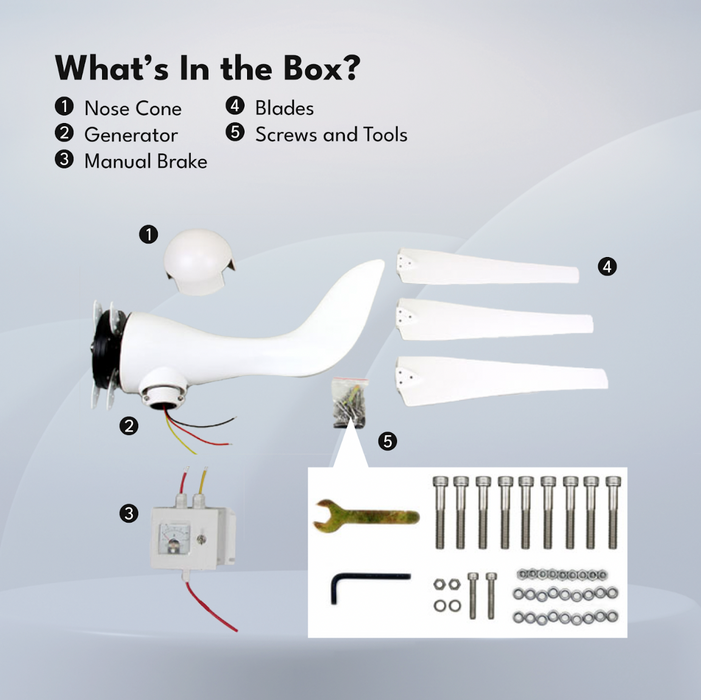 Automaxx Marine 400W Wind Turbine Generator Kit