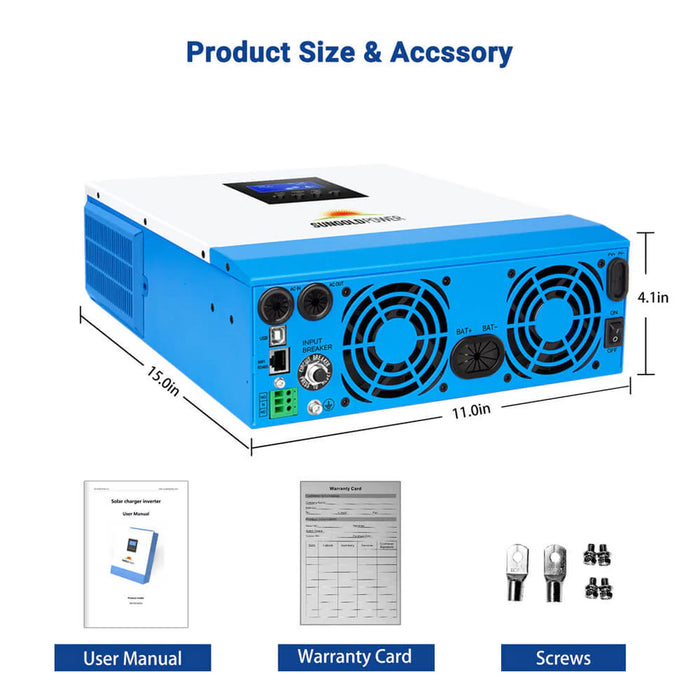 SunGold Power - 3000W 24V Solar Inverter Charger - King of Generators