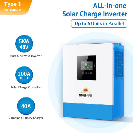 SunGold Power -  5000W 48V Solar Charger Inverter - King of Generators