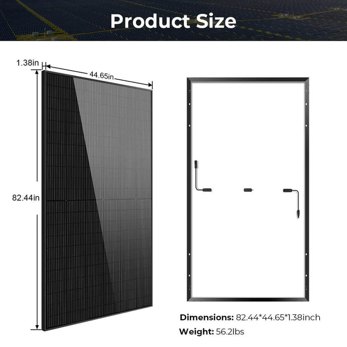SunGold Power - 500W MONO BLACK PERC SOLAR PANEL FULL PALLET (32 PANELS) - King of Generators