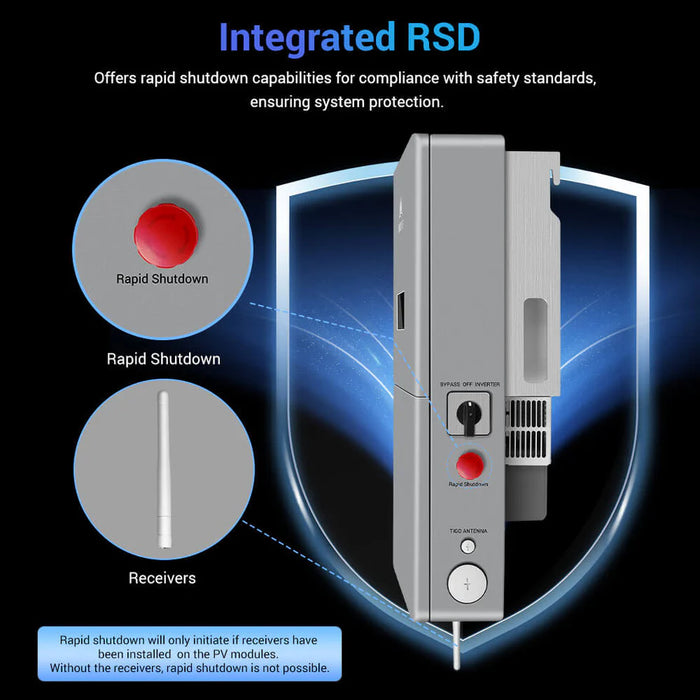 SunGold Power - High Voltage 11.4KW Hybrid Split Phase Inverter with APS Transmitter SG11.4KHB-HV - King of Generators