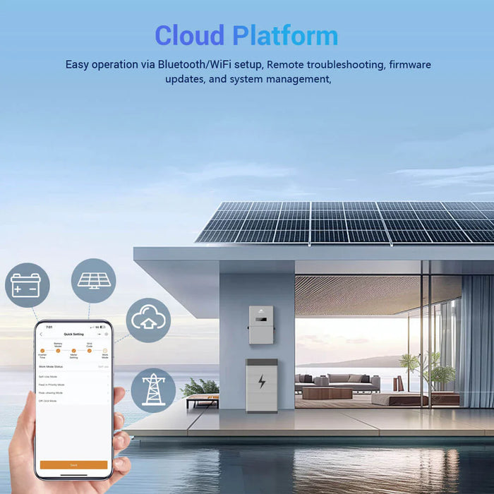 SunGold Power - High Voltage 11.4KW Hybrid Split Phase Inverter with APS Transmitter SG11.4KHB-HV - King of Generators
