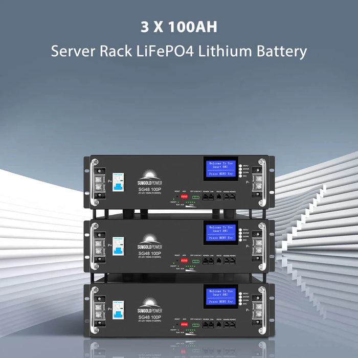 SunGold Power - Hybrid Solar Kit 7.6KW 48V Split Phase 15.36KWH/30.72KWH Lithium Battery 415/ 500 Watt Solar Panel - King of Generators