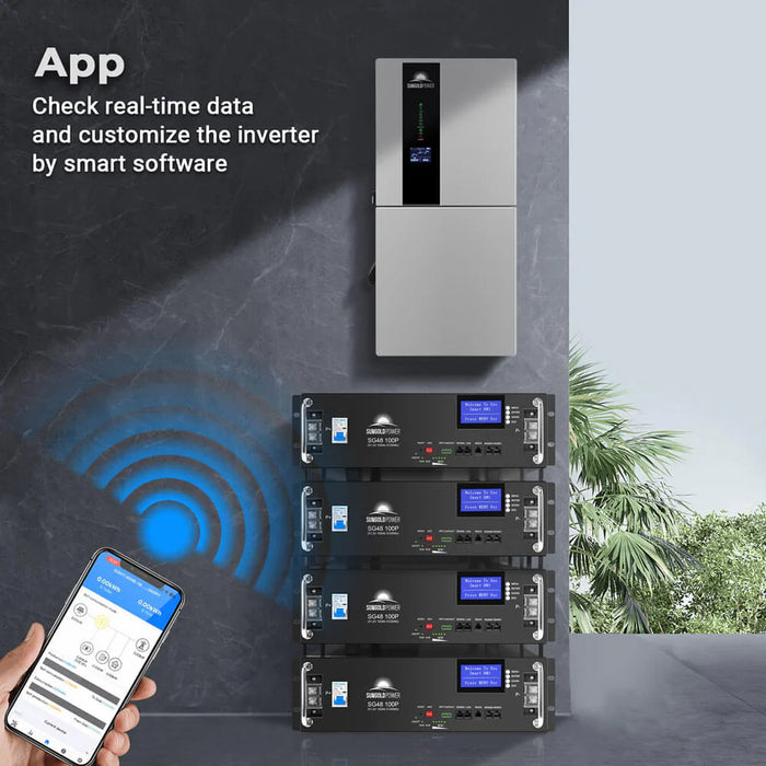 SunGold Pwer - 11.4KW 48V Split Phase Hybrid Solar Inverter | Whole Home Backup (200A) - King of Generators