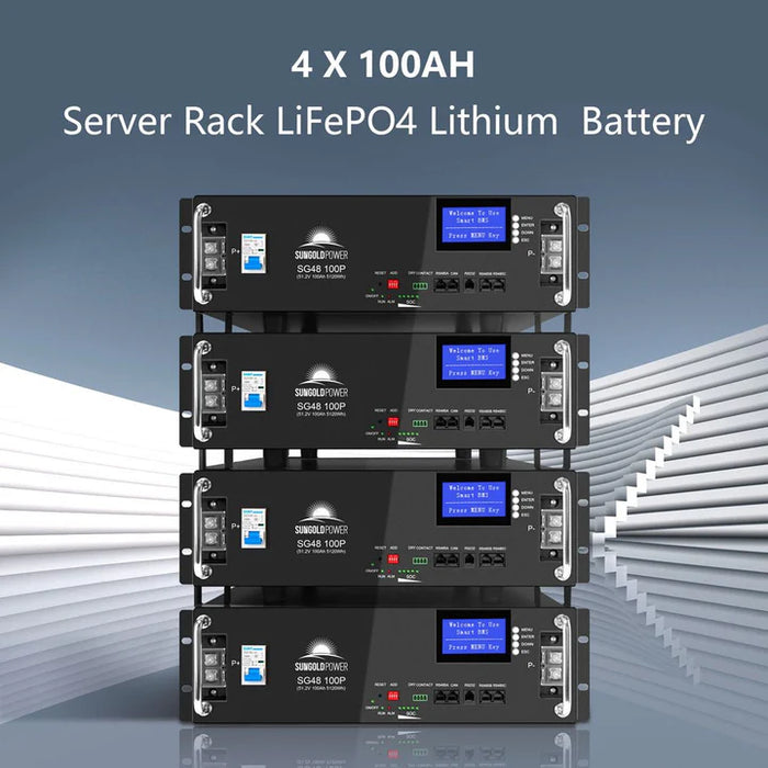 Sungold Power - Off-Grid Solar Kit 13000W 48VDC 120V/240V LifePo4 20.48KWH Lithium Battery 14 X 415 Watts Solar Panels - King of Generators