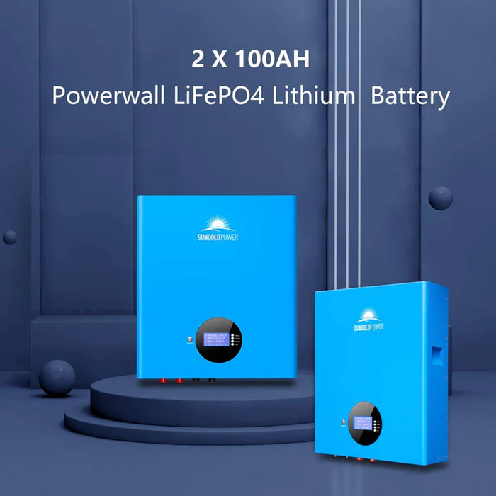Sungold Power - Off-Grid Solar Kit 5000W 48VDC 120V 10.24KWH - PowerWall Lithium Battery 6 X 370 Watts Solar Panels - King of Generators