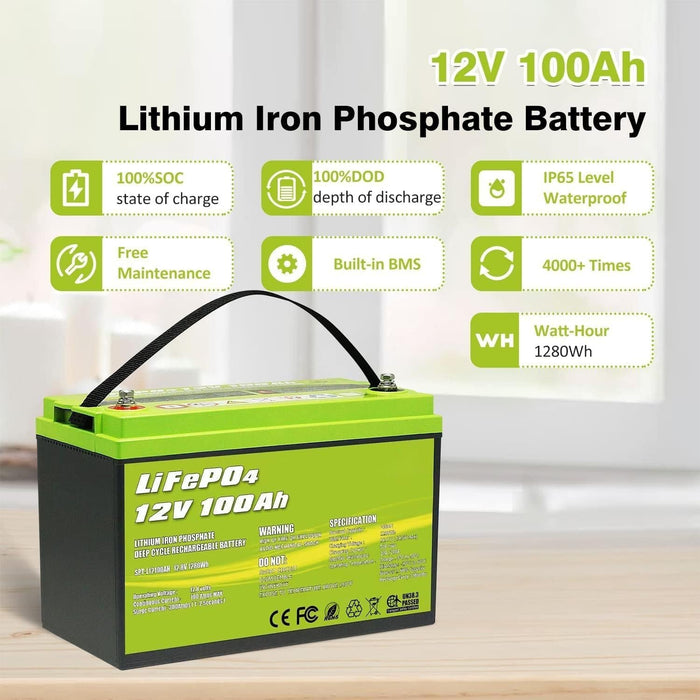 ACOPower 12V 100Ah LiFePO4 Deep Cycle Lithium Battery - King of Generators