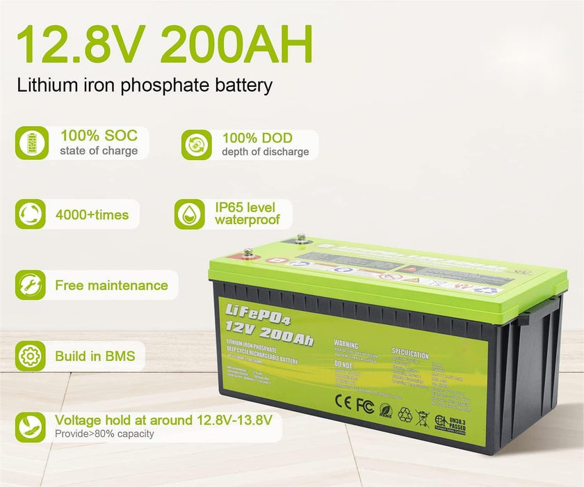 ACOPower 12V 200Ah LiFePO4 Deep Cycle Lithium Battery - King of Generators