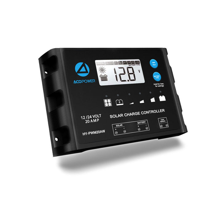 ACOPOWER 12V  Polycrystalline Solar RV Kits + MPPT / PWM Charge Controller - King of Generators