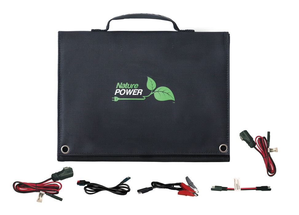 Nature Power - 80 Watt Portable Folding Solar Panel - King of Generators