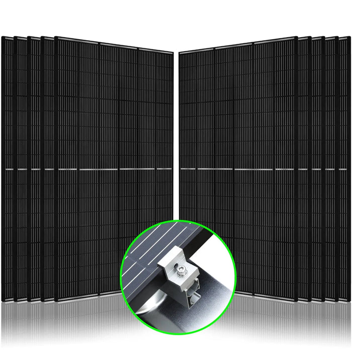 Nature's Generator - 410 Watt Monocrystalline Solar Panel (10 Pack) With Solar Panel Mount Rack - King of Generators