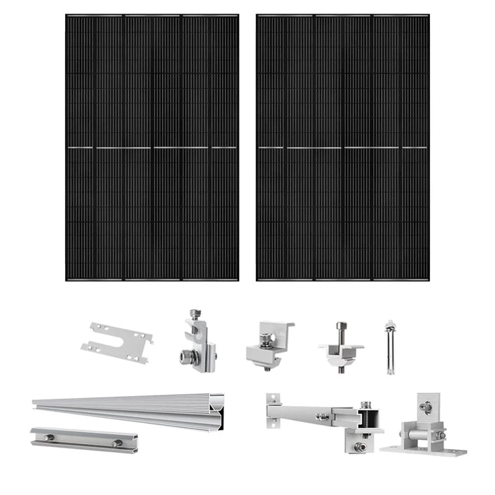 Nature's Generator - 410 Watt Monocrystalline Solar Panel (2 Pack) With Solar Panel Mount Rack Sale price - King of Generators