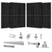 Nature's Generator - 410 Watt Monocrystalline Solar Panel (4 Pack) With Solar Panel Mount Rack - King of Generators