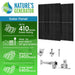 Nature's Generator - 410 Watt Monocrystalline Solar Panel (4 Pack) With Solar Panel Mount Rack - King of Generators