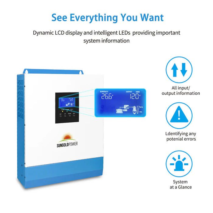 Sungold Power - 3000W 24V Solar Inverter Charger - King of Generators