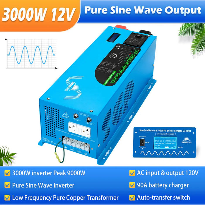Sungold Power - Low Freqency Inverter 3000W-DC12V (single phase) - King of Generators